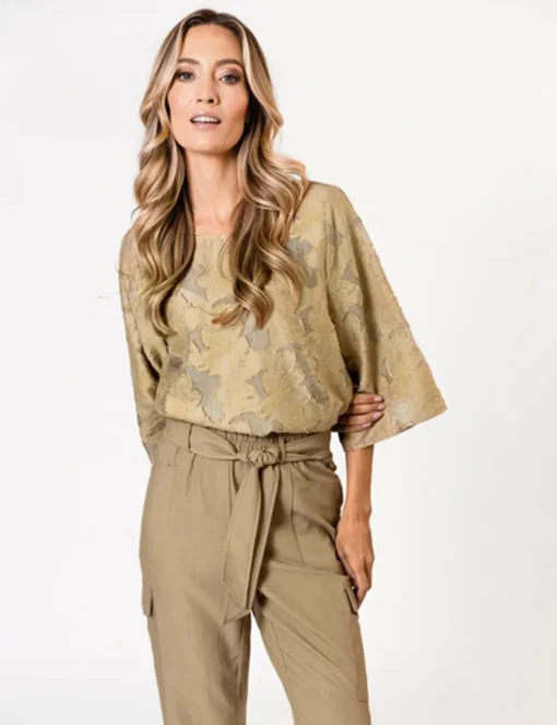 Poools blouse 513226 Donker Bruin Hot