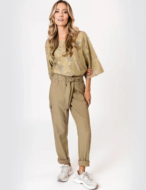 Poools blouse 513226 Donker Bruin Hot