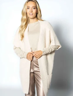 Poools gebreid vest 443121 Beige Fashion