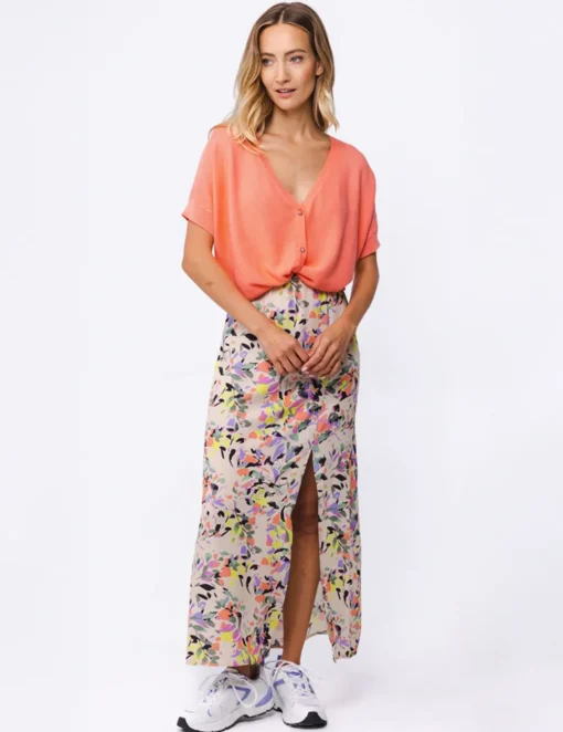 Poools gebreid vest 423109 Oranje Best