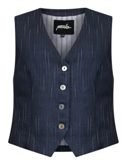 Poools gilets 513115 Donker Blauw Fashion