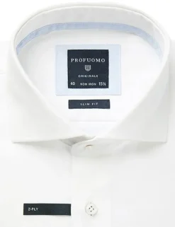 Profuomo business overhemd Slim Fit PP0H0A027 Wit Best
