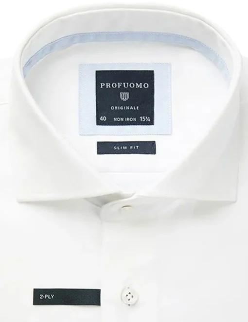 Profuomo business overhemd Slim Fit PP0H0A027 Wit Best