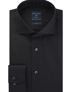 Profuomo business overhemd Slim Fit PP0H0A003 Zwart Clearance