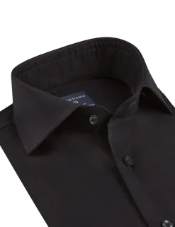 Profuomo business overhemd Slim Fit PP0H0A003 Zwart Clearance
