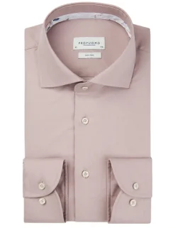 Profuomo business overhemd PPWH10014F Roze Discount