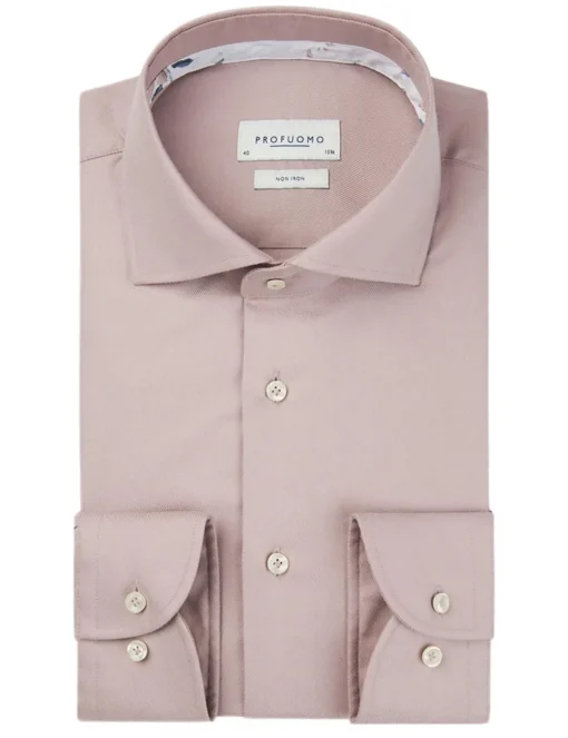 Profuomo business overhemd PPWH10014F Roze Discount