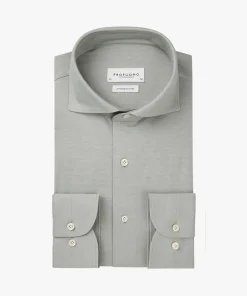 Profuomo business overhemd PPWH10002F Groen Online