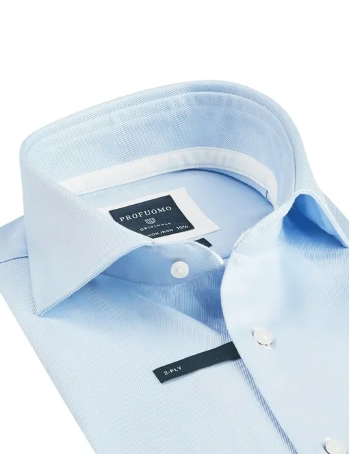 Profuomo business overhemd Slim Fit PP0H0A028 Licht Blauw Outlet