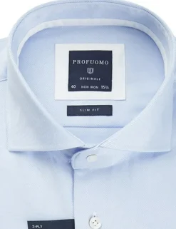 Profuomo business overhemd Slim Fit PP0H0A028 Licht Blauw Outlet