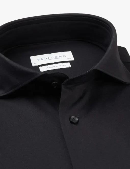 Profuomo jersey overhemd Slim Fit PP2HC10011 Zwart Sale