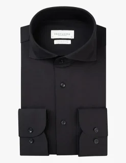 Profuomo jersey overhemd Slim Fit PP2HC10011 Zwart Sale
