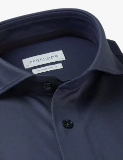Profuomo jersey overhemd PPVH30044B Blauw Outlet