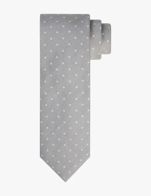 Profuomo stropdas PPVA10046A Licht Grijs Fashion