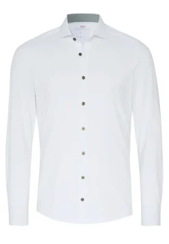 Pure jersey overhemd D81317-21750 Wit/Groen Fashion