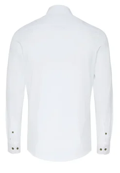 Pure jersey overhemd D81317-21750 Wit/Groen Fashion
