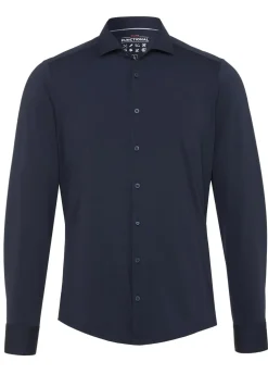 Pure jersey overhemd Slim Fit 4030-21750 Marine Online