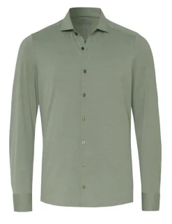 Pure jersey overhemd Slim Fit E11301-21750 Groen New