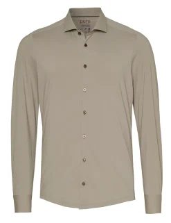 Pure jersey overhemd Slim Fit E11301-21750 Beige Outlet