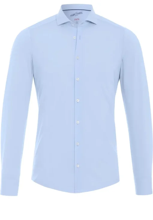 Pure jersey overhemd Slim Fit 4030-21750 Blauw Outlet