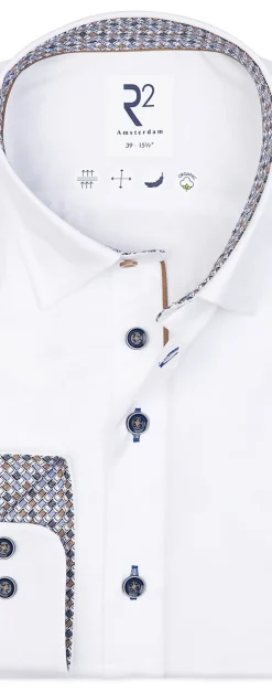 R2 business overhemd Tailored Fit 122.HBD.010 Wit Sale