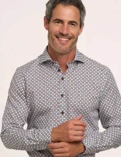 R2 business overhemd Tailored Fit 126.WSP.042 Blauw Online