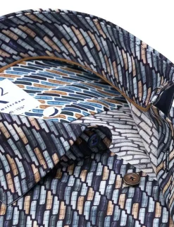 R2 business overhemd Tailored Fit 126.WSP.033 Marine Hot