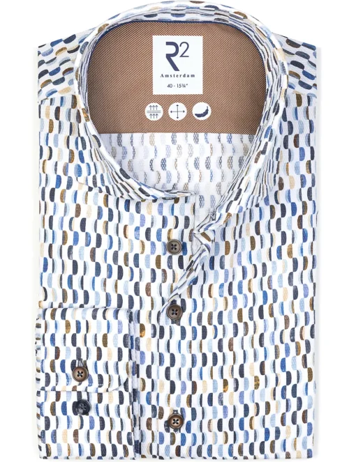 R2 business overhemd Tailored Fit 126.WSP.043 Wit Fashion