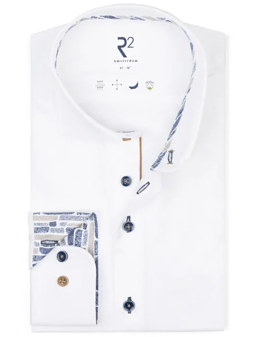 R2 business overhemd Tailored Fit 126.WSP.037 Wit Online