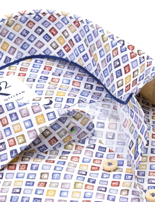 R2 business overhemd 128.WSP.059 Multicolor Best