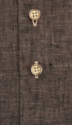 R2 linnen overhemd Tailored Fit 124.WSP.009 Bruin Online