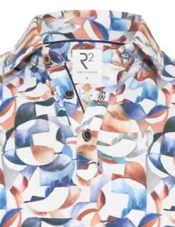 R2 polo's 128.POLO.005 Blauw Outlet