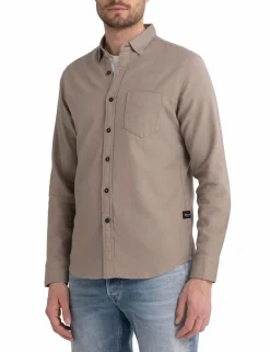 Replay casual overhemd m4106-84830 Beige New