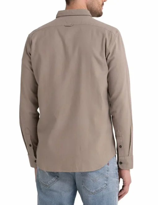 Replay casual overhemd m4106-84830 Beige New