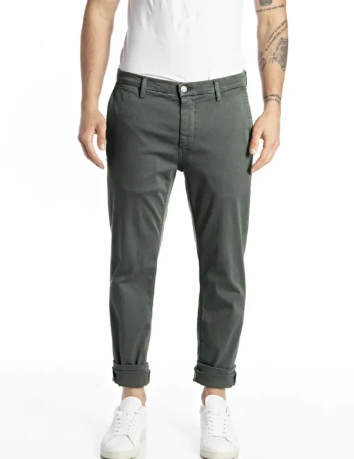 Replay chino M9627-L8366197 Army New