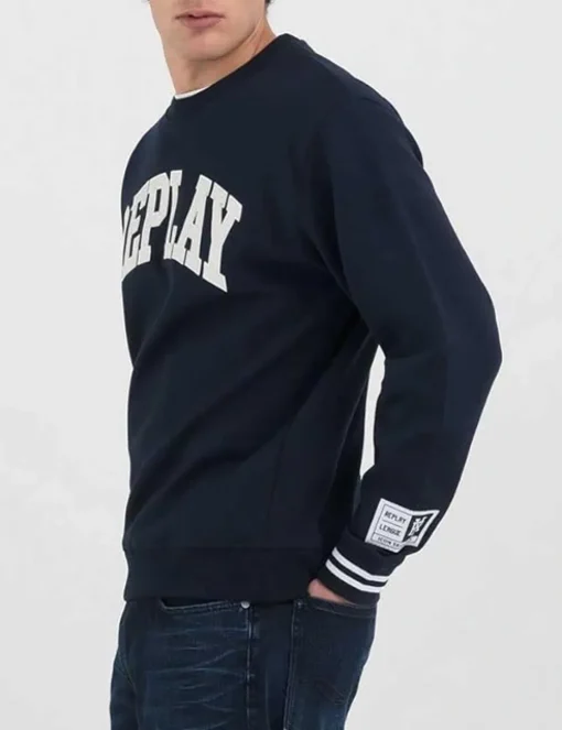 Replay sweater M6824-23655 Donker Blauw Best
