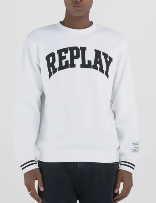 Replay sweater M6824-23655 Wit Outlet