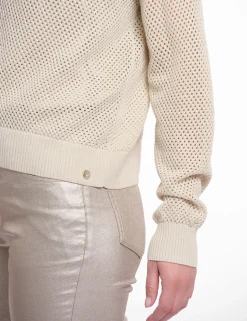 Rino & Pelle gebreid vest Munda.5002522 Khaky beige Discount
