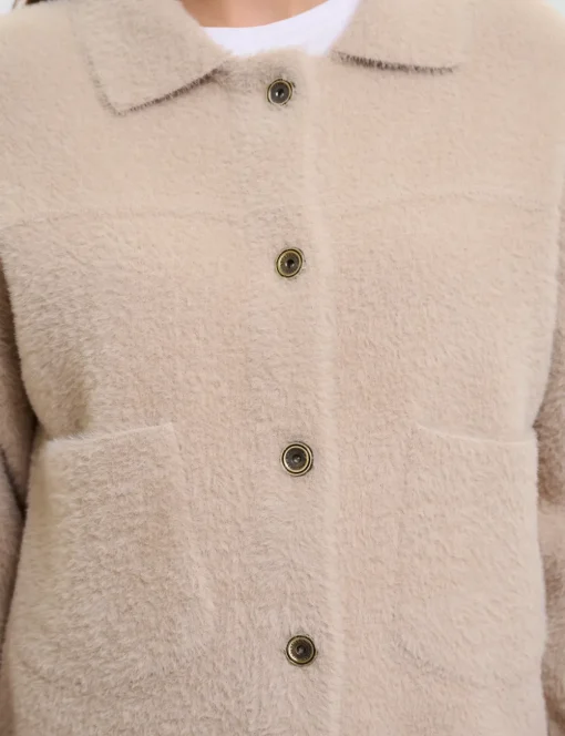 Rino & Pelle gebreid vest Bubbly.5002521 Khaky beige Outlet