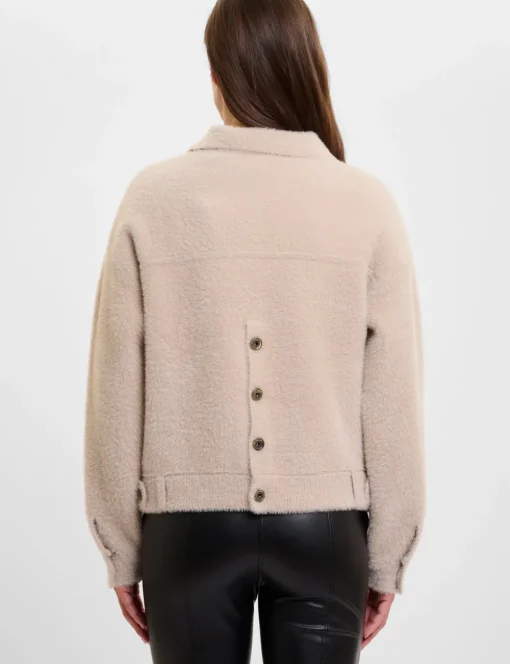 Rino & Pelle gebreid vest Bubbly.5002521 Khaky beige Outlet