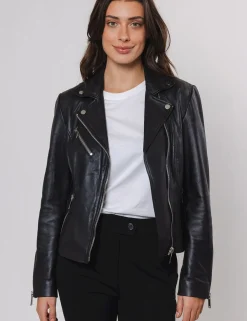 Rino & Pelle leren blazer Ghost.350NOOS Zwart New