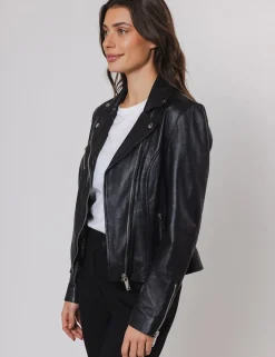 Rino & Pelle leren blazer Ghost.350NOOS Zwart New