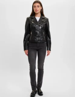 Rino & Pelle leren blazer Ghost.350NOOS Zwart New