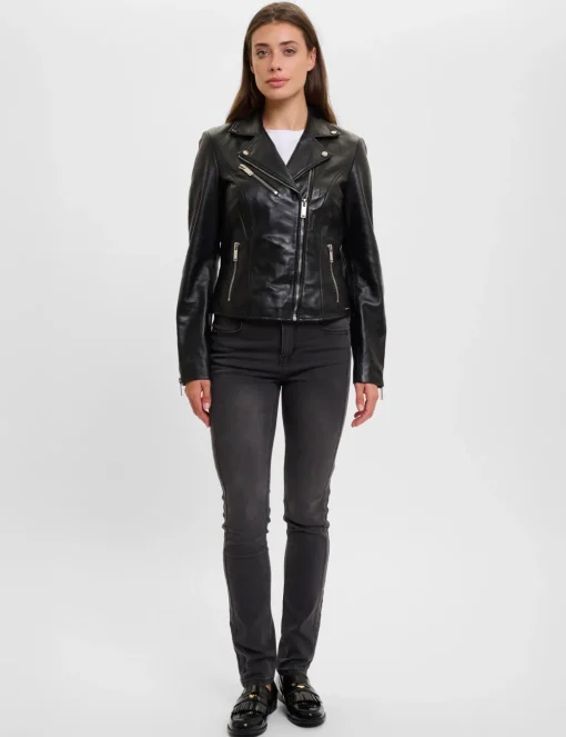Rino & Pelle leren blazer Ghost.350NOOS Zwart New