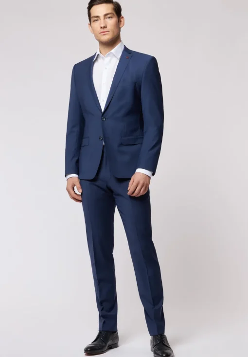 Roy Robson business pantalon Slim Fit S01050361295400 Blauw Fashion