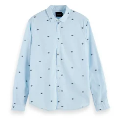 Scotch & Soda casual overhemd Slim Fit 153548 Licht Blauw Fashion