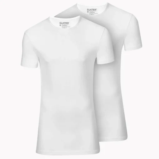 Slater t-shirts Stretch Fit 6500 Wit Clearance