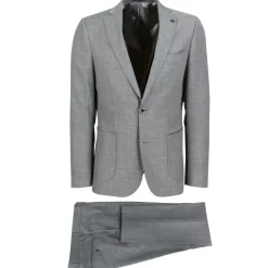Smit Mode kostuum Slim Fit 203003-drop8 Licht Grijs New