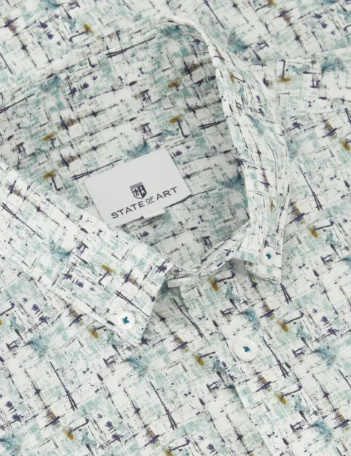 State of Art casual overhemd Regular Fit 21414174 Aqua Clearance
