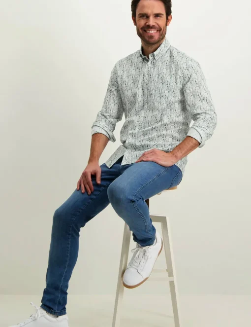 State of Art casual overhemd Regular Fit 21414174 Aqua Clearance